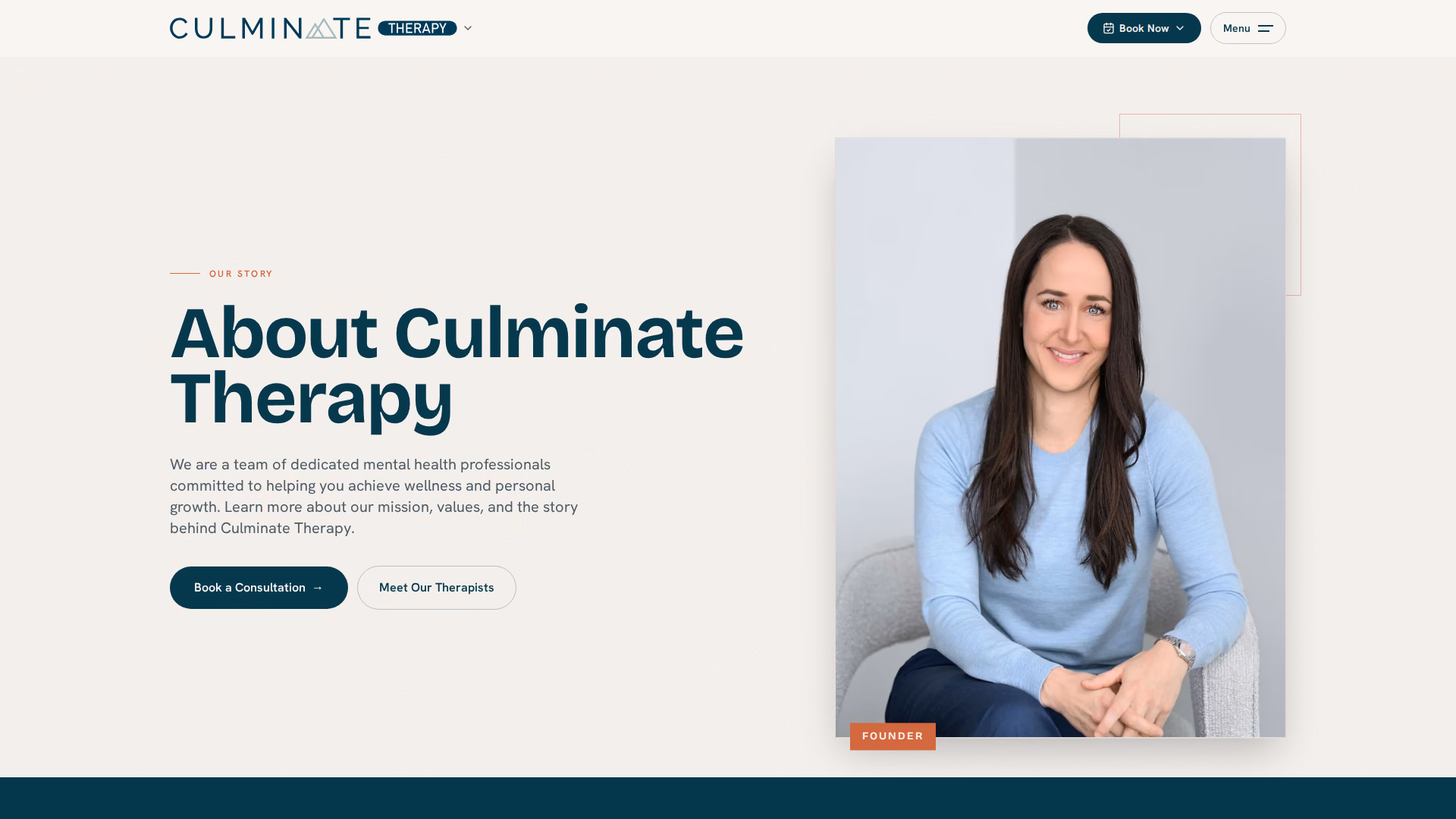 Culminate Group about page (desktop)